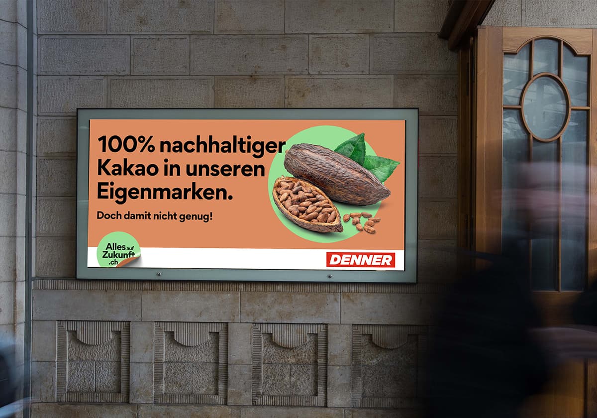 Poster mockup with two Denner employees